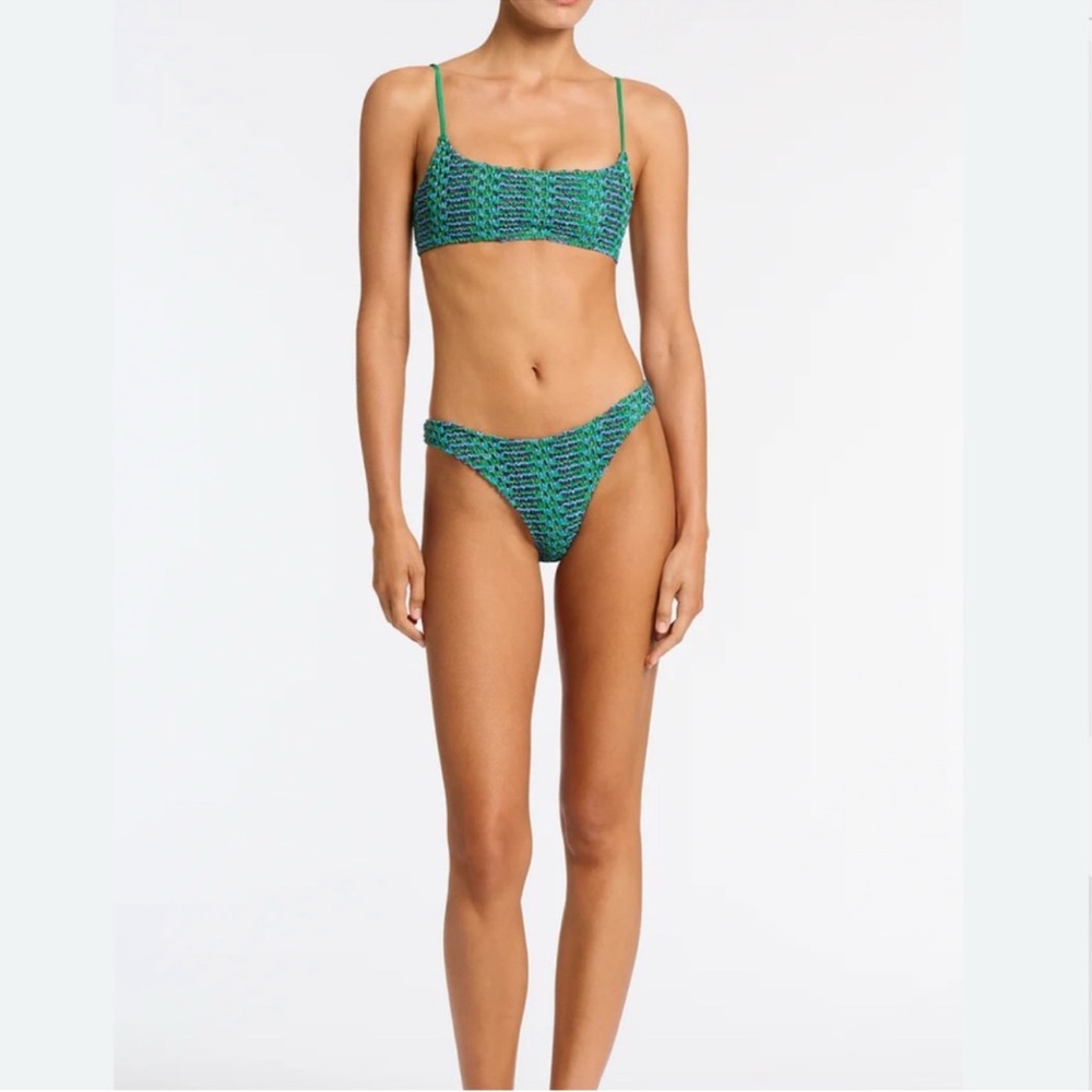 Triangl Swimwear MICA - SAXE Green Crochet Crop Bikini